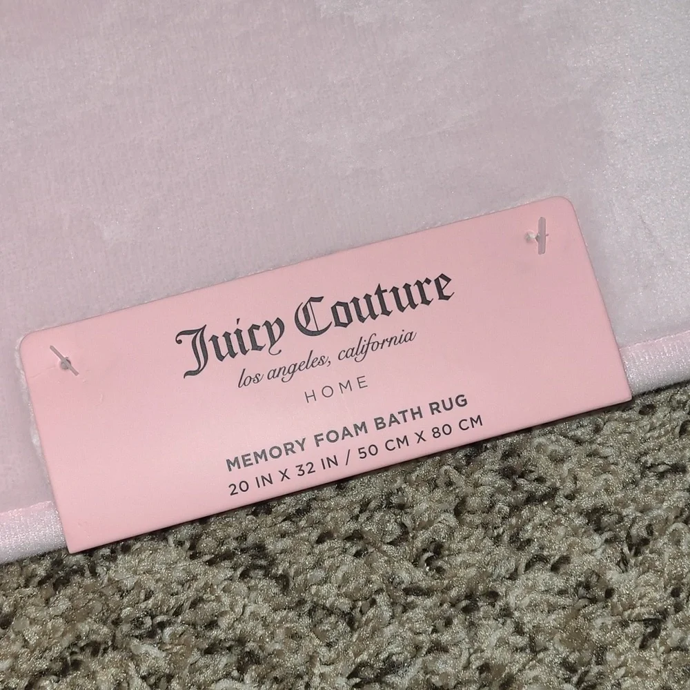 Juicy Couture Blush Pink Star Bath Mat - 20x32